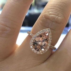 Teardrop Diamond Simulated Fashion Ring Size 5